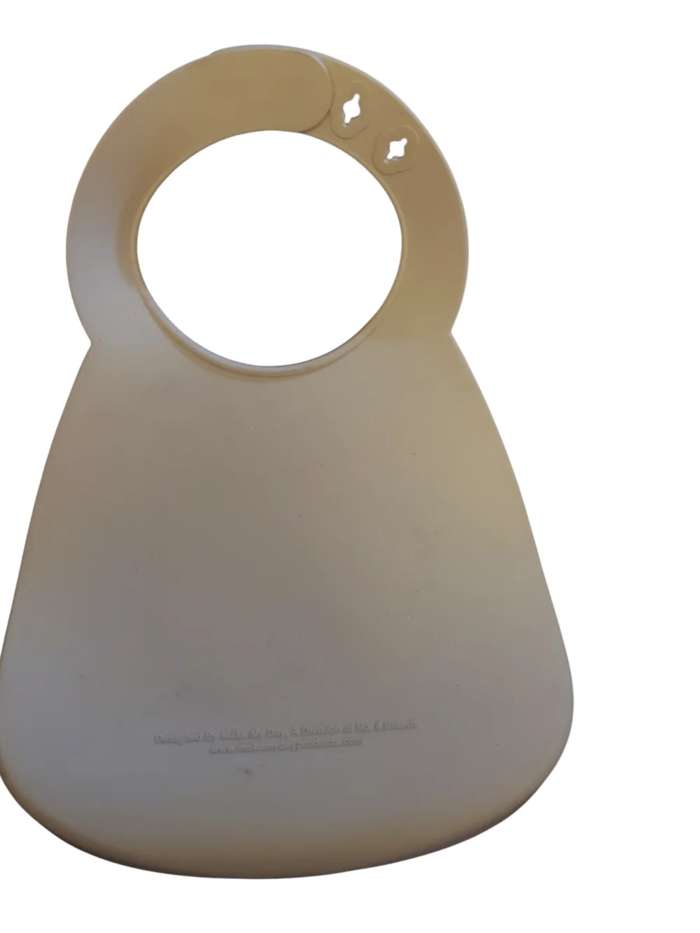 Make my Day silicone baby bib, pink butterfly design. New